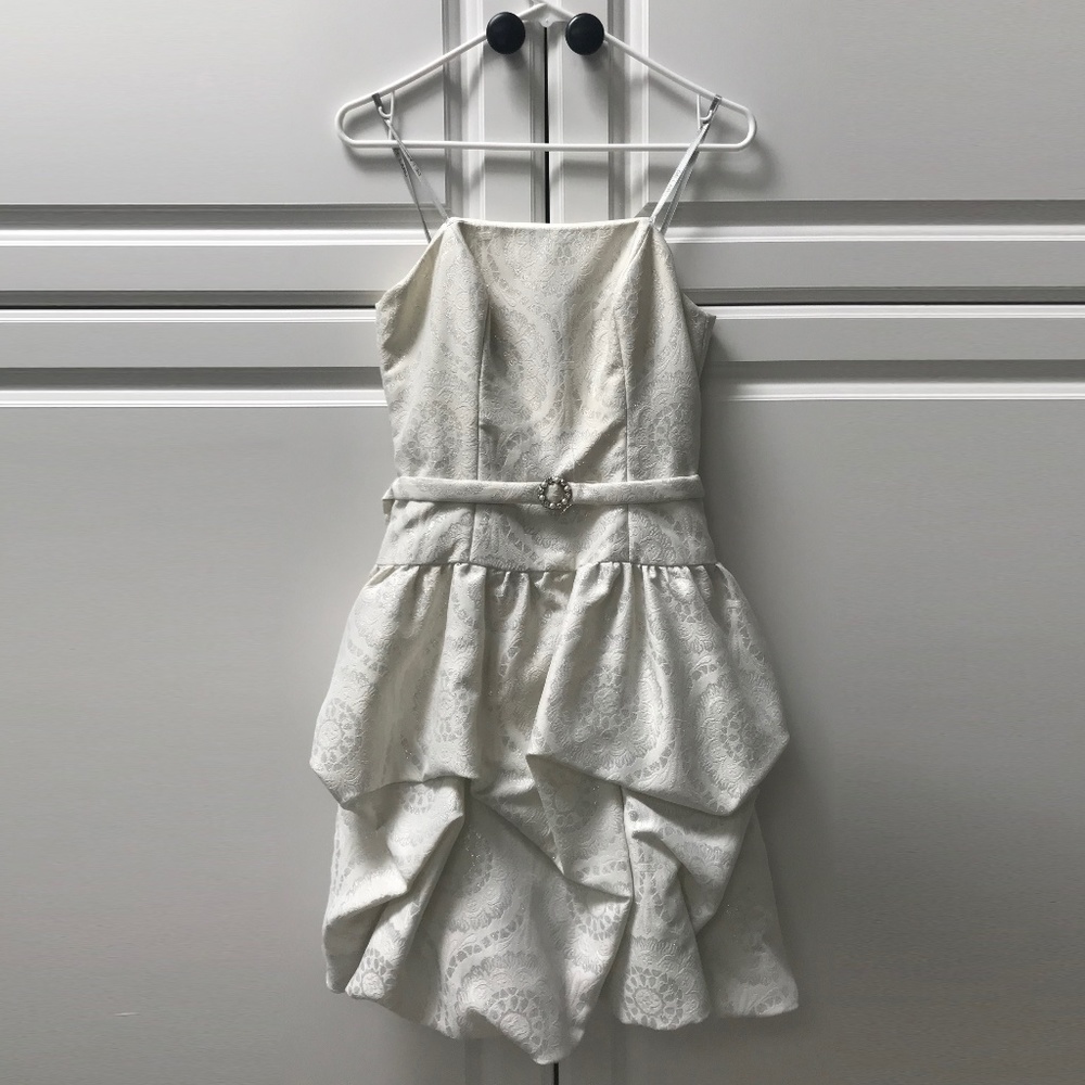 Ivory Embroidered Bubble Dress